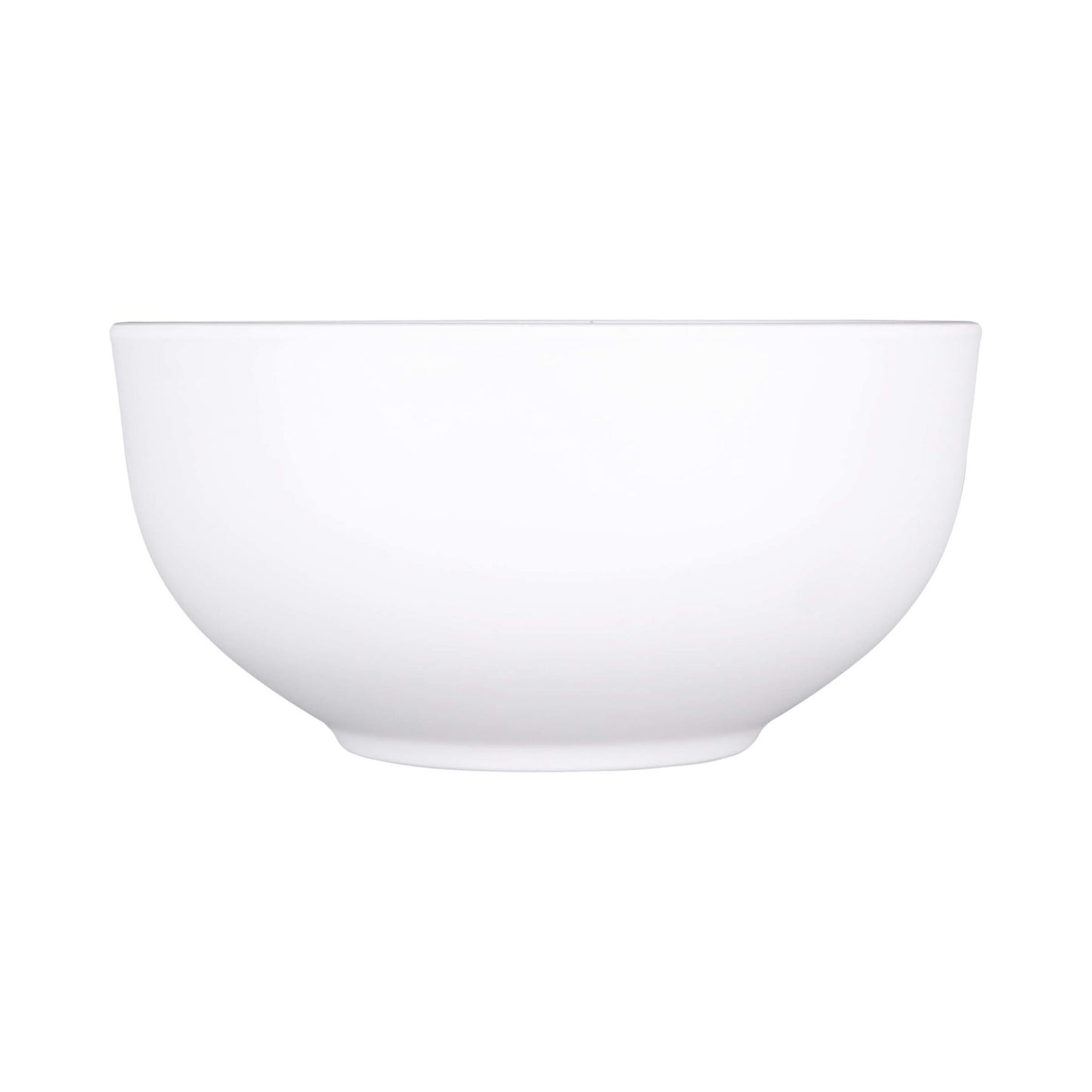 Melamine Round Bowl w/ Matte Finish Outside - White