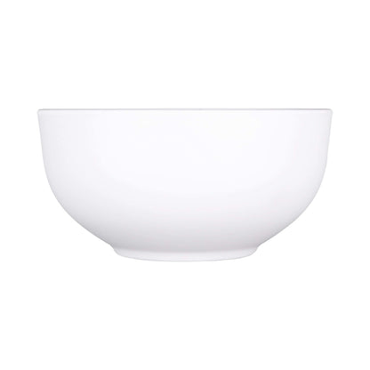 Melamine Round Bowl w/ Matte Finish Outside - White