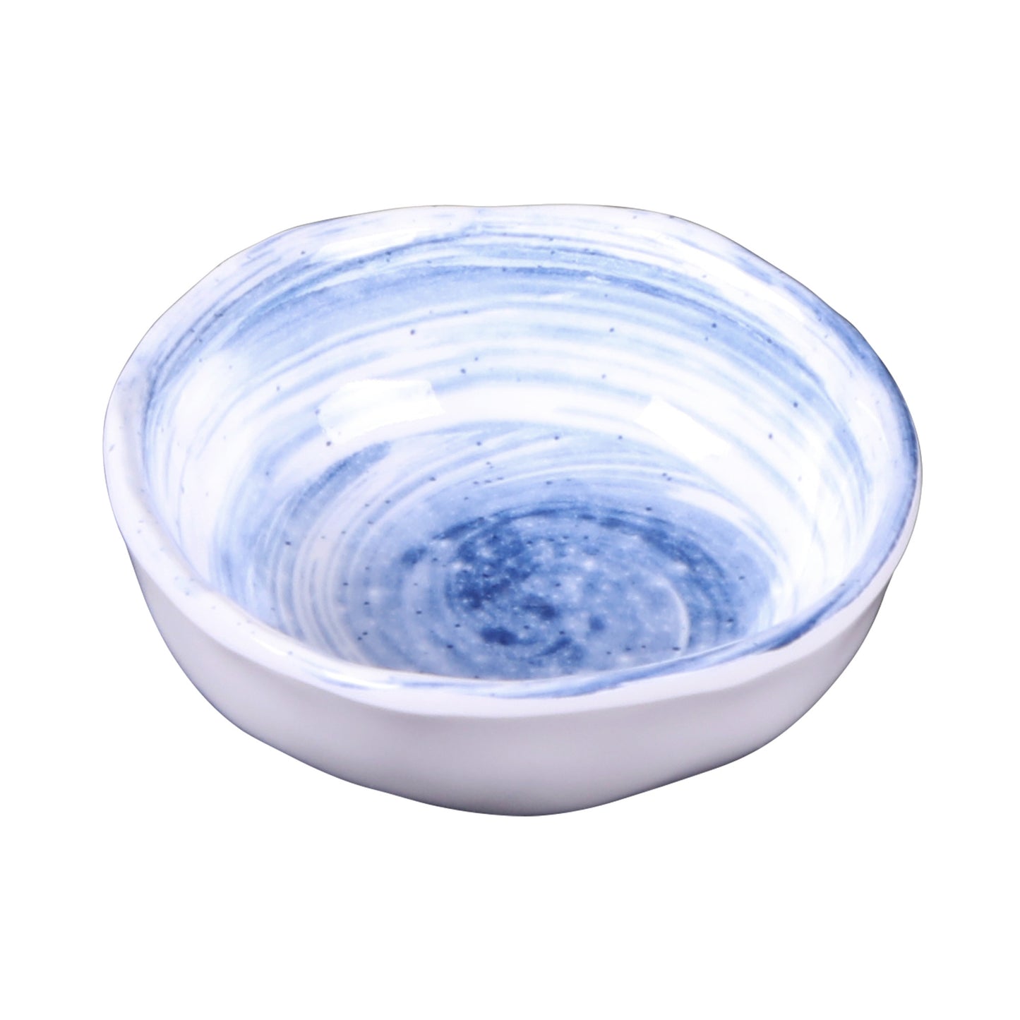 Melamine Round Bowl - Navy Design