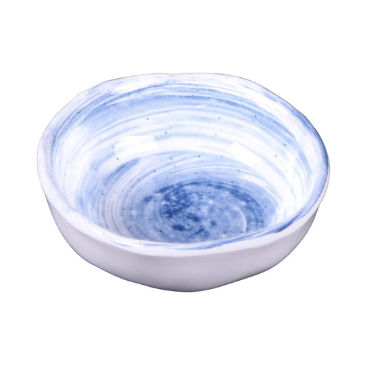 Melamine Round Bowl - Navy Design