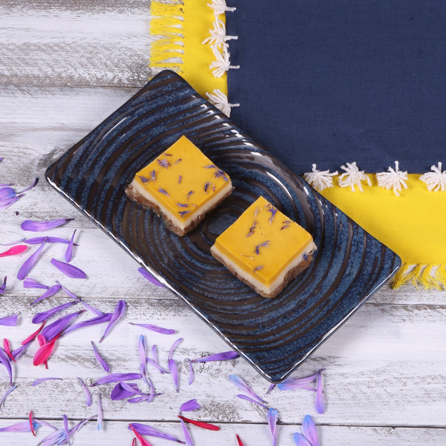 Melamine Rectangular Plate - Stardust Blue