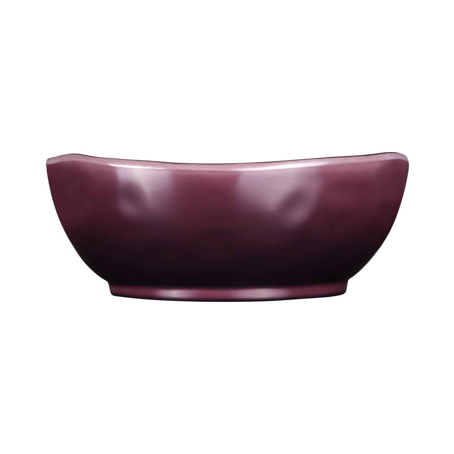 Melamine Irregular Round Bowl - Purple Glaze