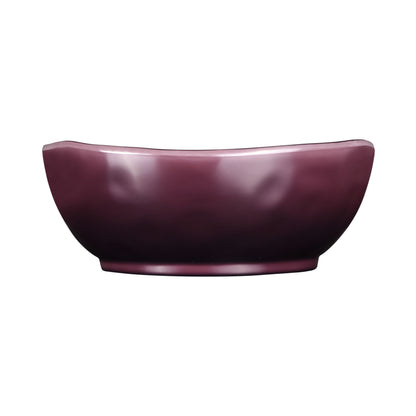 Melamine Irregular Round Bowl - Purple Glaze