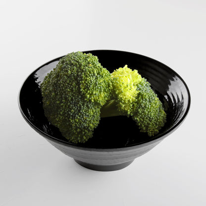 Melamine Bowl - Black Matte Finish Outside/Black Gloss Finish Inside