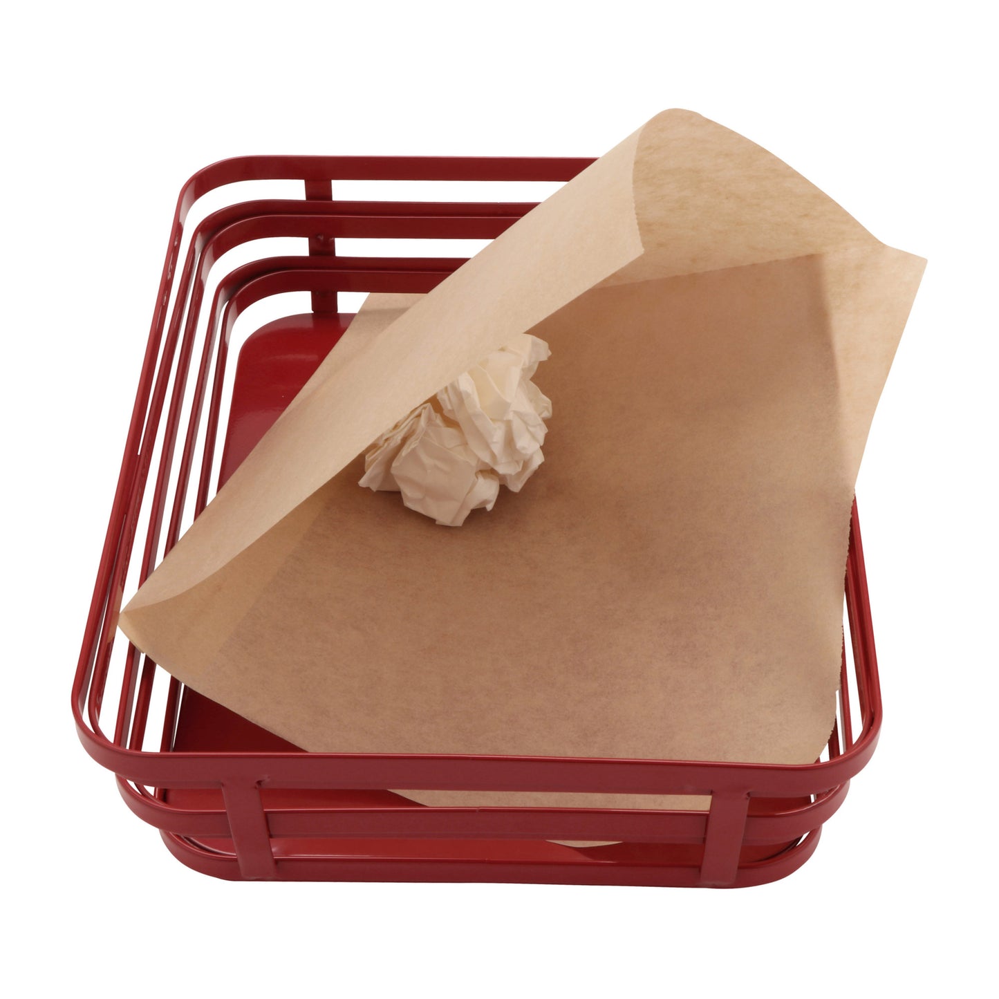7" x 7" Food-Safe Double-Open Bag / Wire Cone Basket Liner / Deli Wrap, Brown, 2000 pieces./cs.
