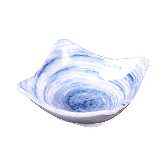 Melamine Square Bowl - Navy Design