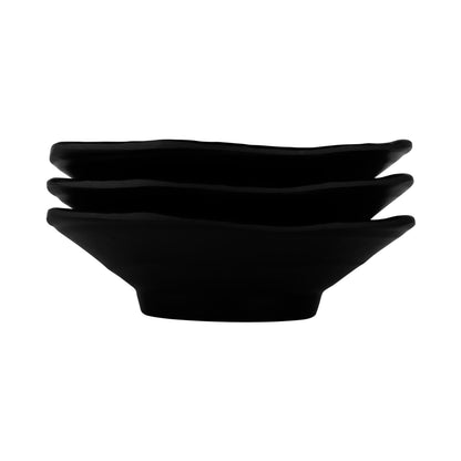 Melamine Irregular Edge Triangle Plate - Black