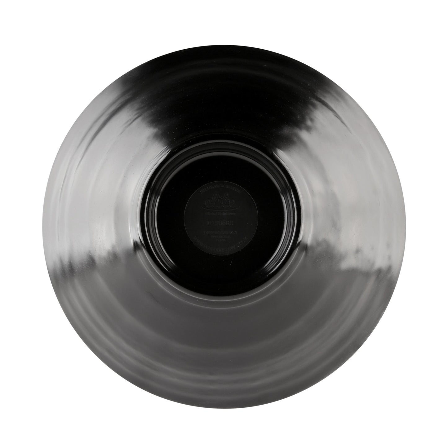 Melamine Bowl - Black Matte Finish Outside/Black Gloss Finish Inside