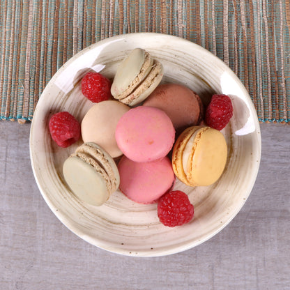 Melamine Round Plate - Taupe Design