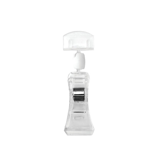Polycarbonate Clip on Spring Sign Holder - Clear Polycarbonate