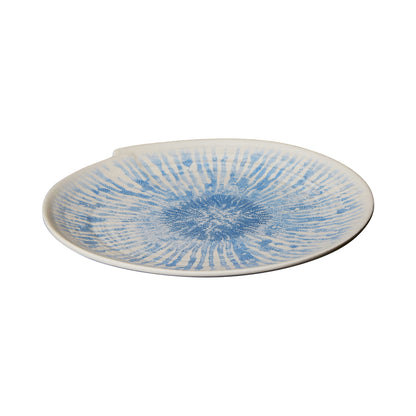 Melamine Irregular Round Plate - Catalina Light Blue