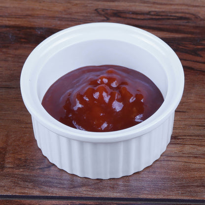 Melamine Ribbed Ramekin - White