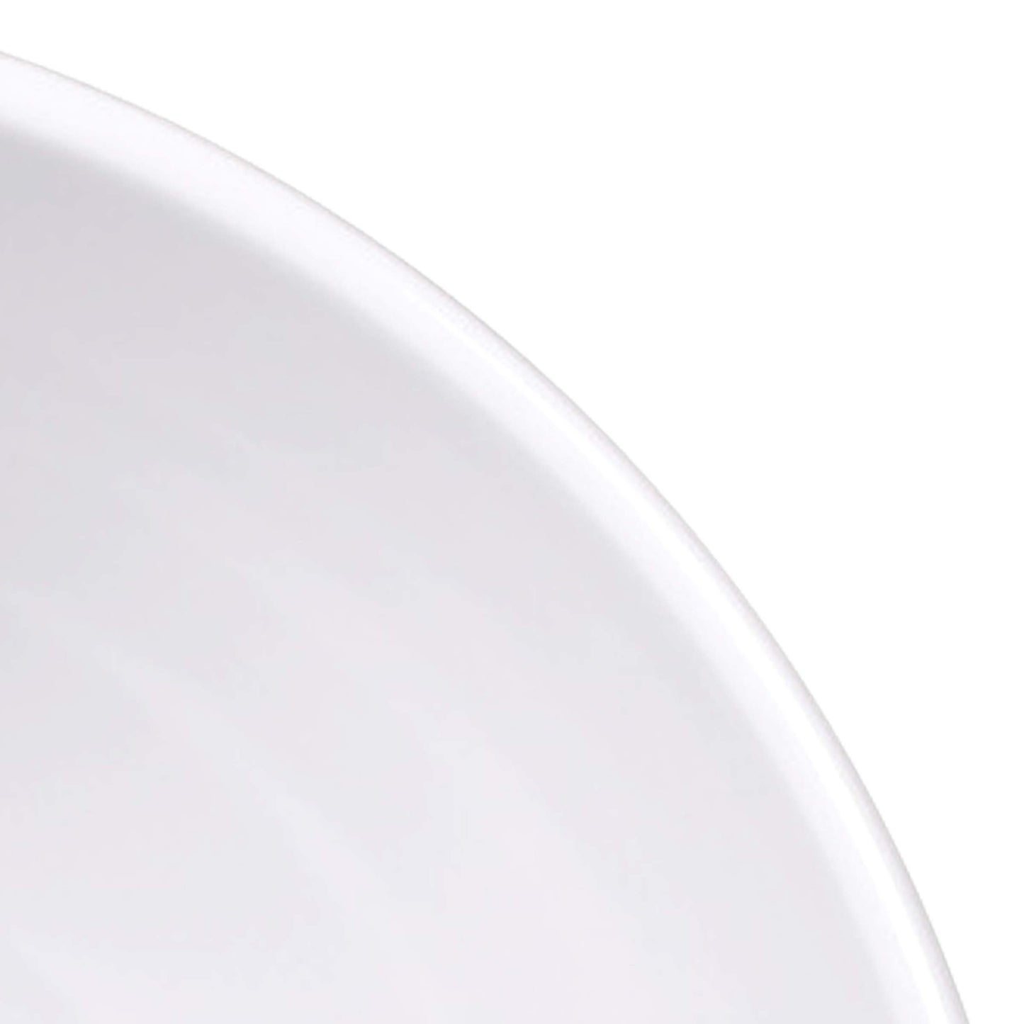Melamine Round Bowl w/ Matte Finish Outside - White
