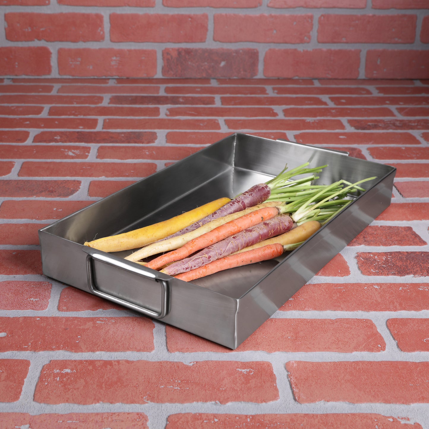Rubbercoated Steel Stainless Steel Tray - Stainless Steel
