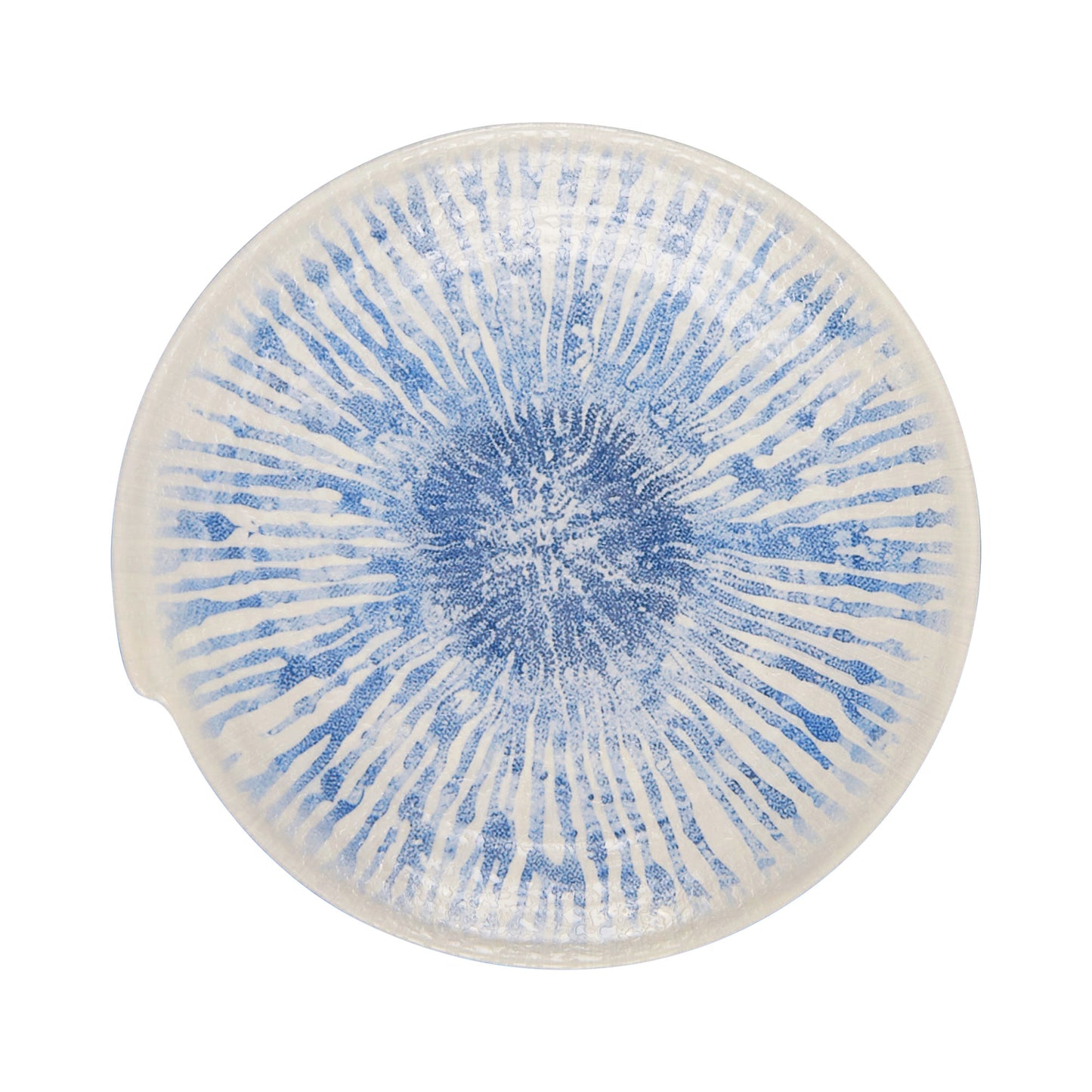 Melamine Irregular Round Plate - Catalina Light Blue