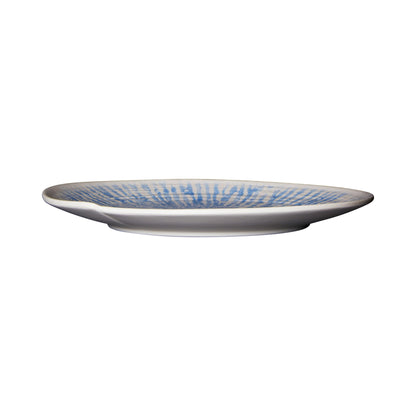 Melamine Irregular Round Plate - Catalina Light Blue