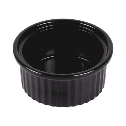 Melamine Ribbed Ramekin - Black