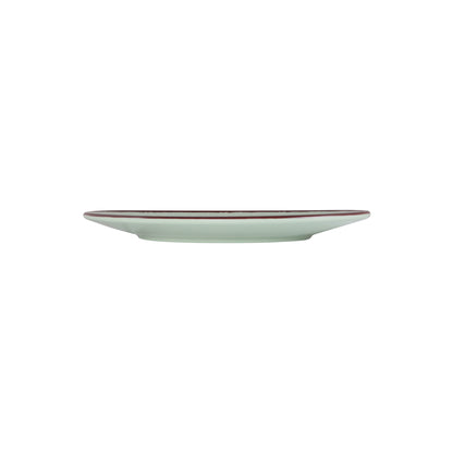 Melamine Oval Crackle Plate - Hemlock