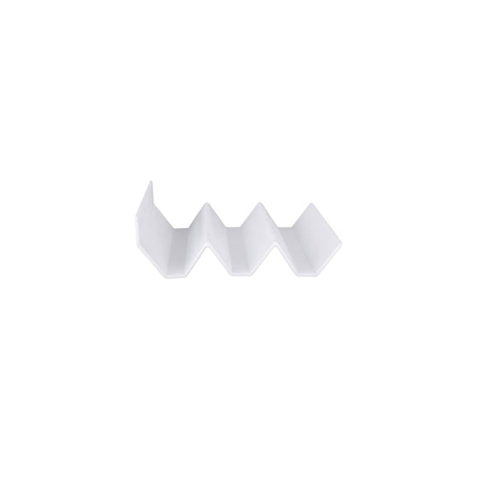 Melamine 3 Slot Zig Zag - White