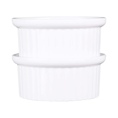 Melamine Ribbed Ramekin - White
