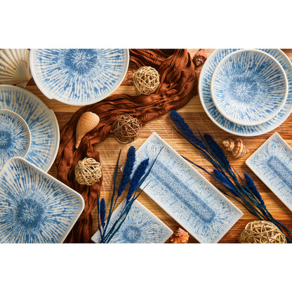 Melamine Irregular Round Plate - Catalina Light Blue