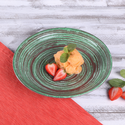Melamine Round Bowl - Stardust Green