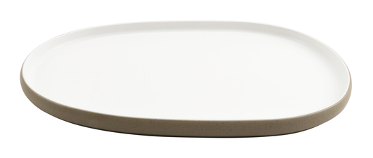 16.1" hatch touch of honey interior/sandstone exterior extra large oblong melamine platter, 16.1"L x 10.1"W x 1"H, GET, cheforward