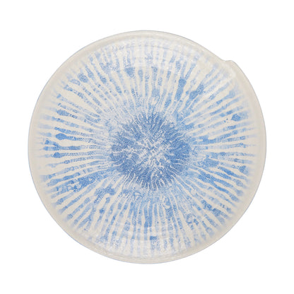 Melamine Irregular Round Plate - Catalina Light Blue