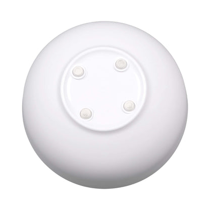Melamine Round Bowl w/ Matte Finish Outside - White