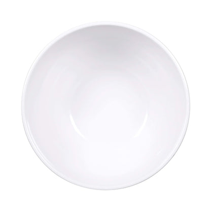 Melamine Round Bowl w/ Matte Finish Outside - White