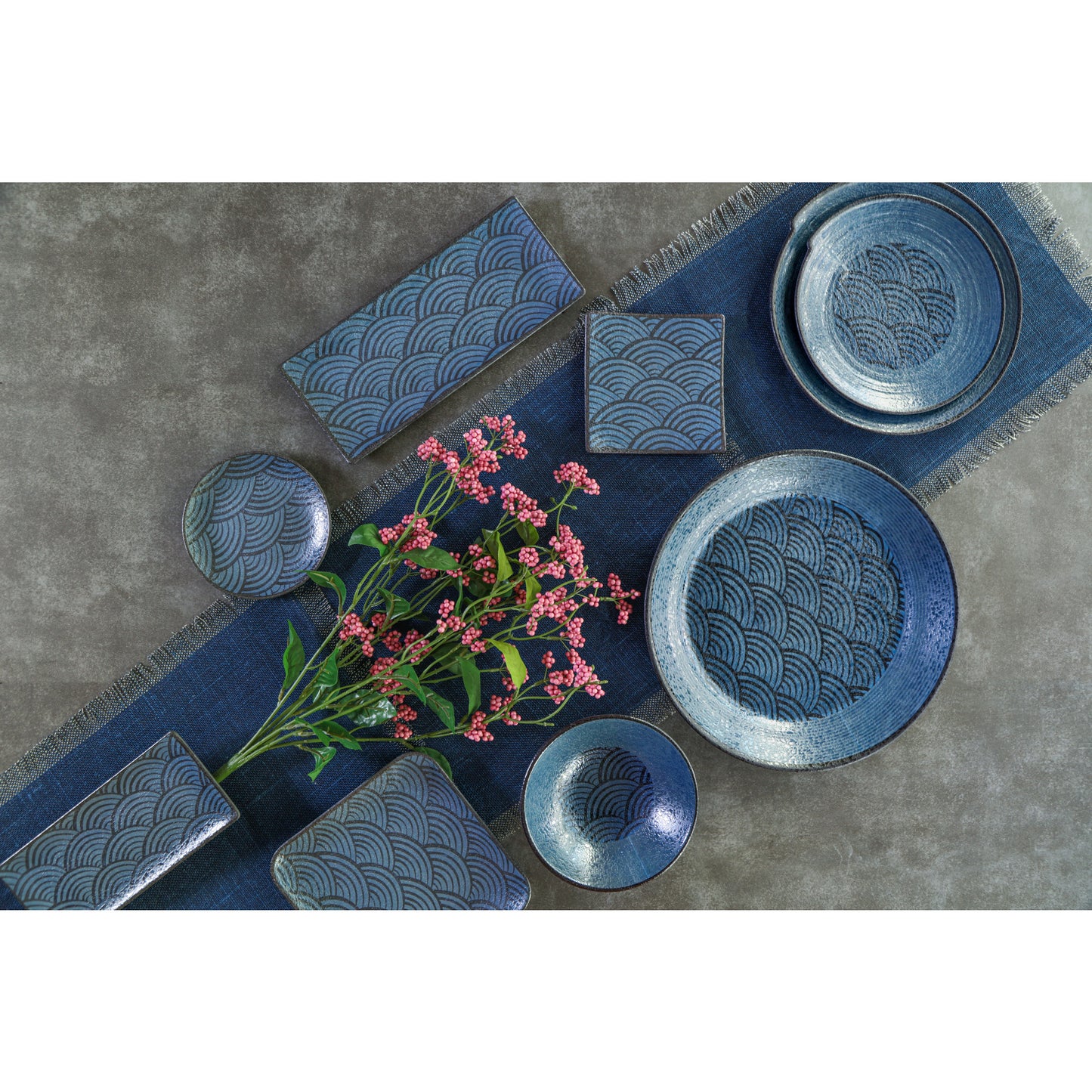 Melamine Square Plate - Catalina Light Blue