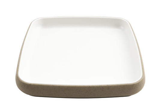 6.5" hatch touch of honey interior/sandstone exterior square melamine plate, 6.5"L x 6.5"W x 1"H, GET, cheforward