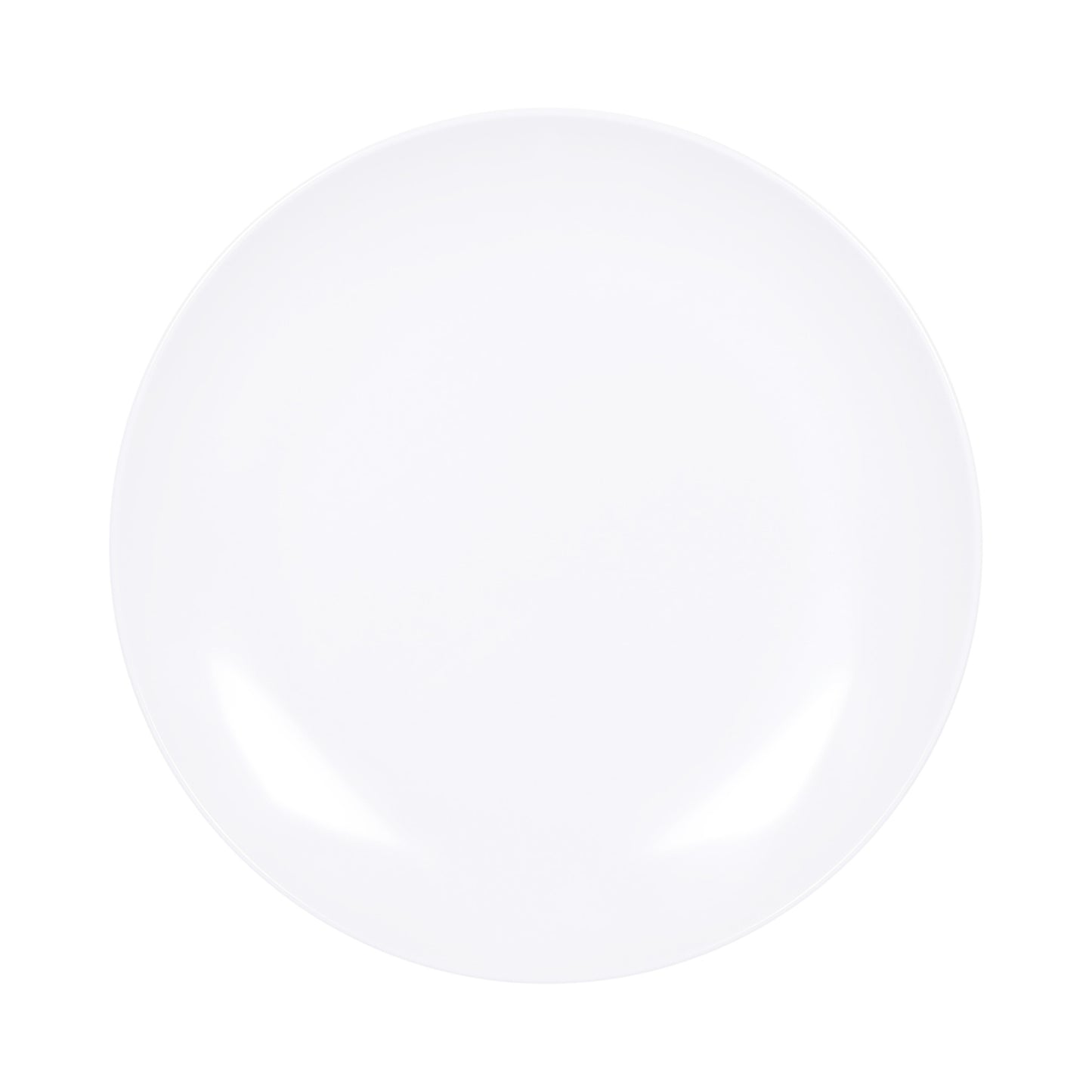 Melamine Round Coupe Plate - White