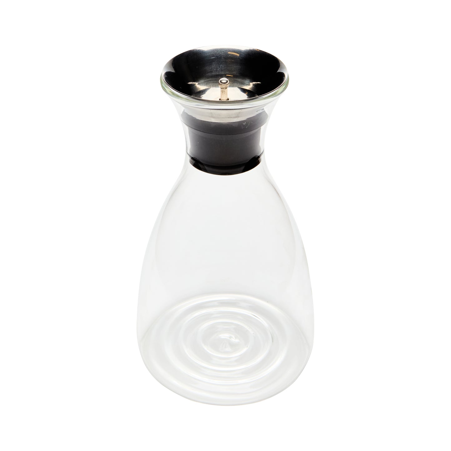 52 oz. (56 oz. rim-full), 6" Dia. Glass Decanter w/ Dripless Lid