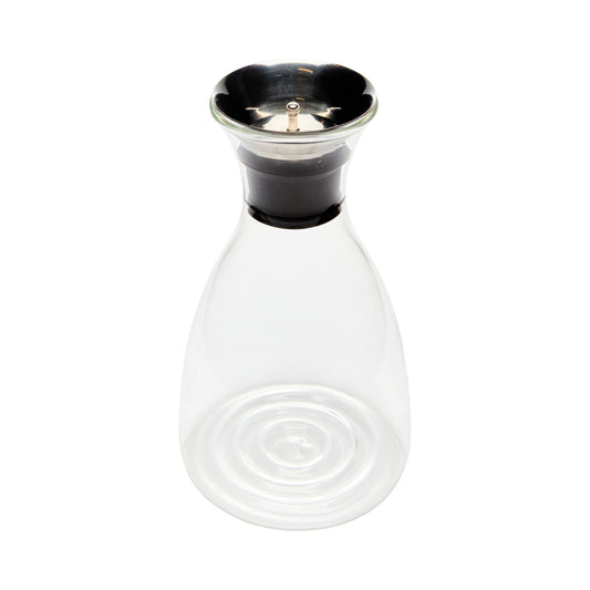 52 oz. (56 oz. rim-full), 6" Dia. Glass Decanter w/ Dripless Lid