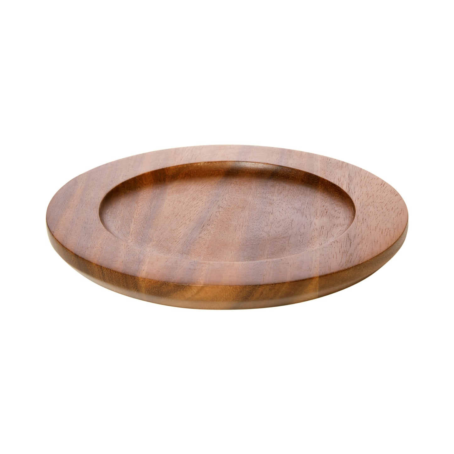 Wood Underliner for 20 oz Round Aluminum Skillet, 8.66" Dia. x .75" H, Acacia, Heiss, Tabletop
