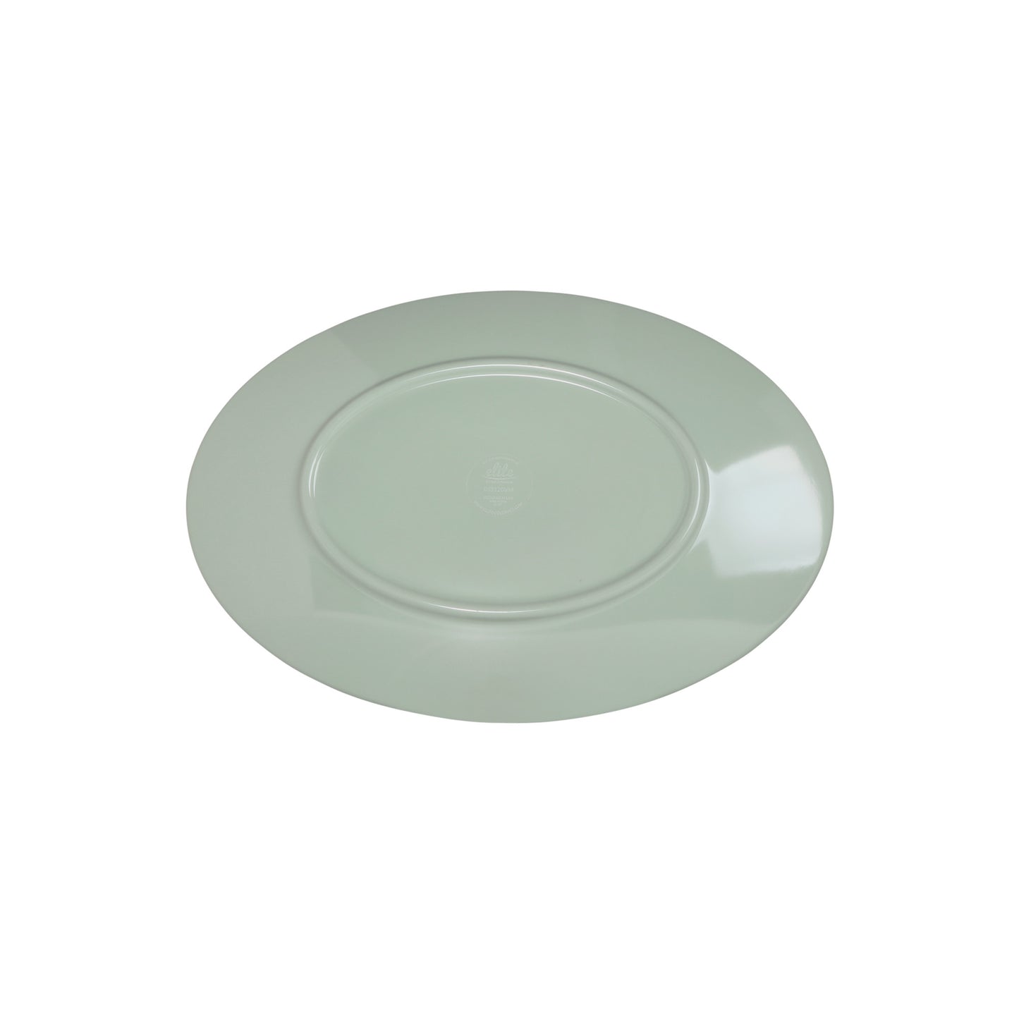 Melamine Oval Crackle Plate - Hemlock