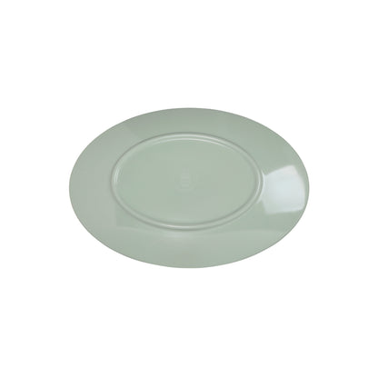 Melamine Oval Crackle Plate - Hemlock