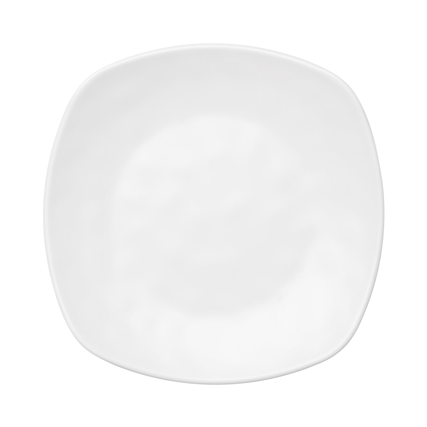Melamine Square Plate w/ Rounded Edges - Off White