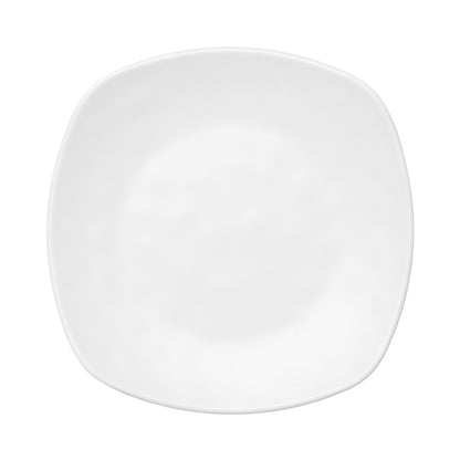 Melamine Square Plate w/ Rounded Edges - Off White