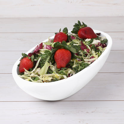 Melamine Long Oval Bowl - White