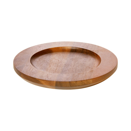 Wood Underliner for 14 oz Round Server, 7.85" Dia. x .75" H, Acacia, Heiss, Tabletop