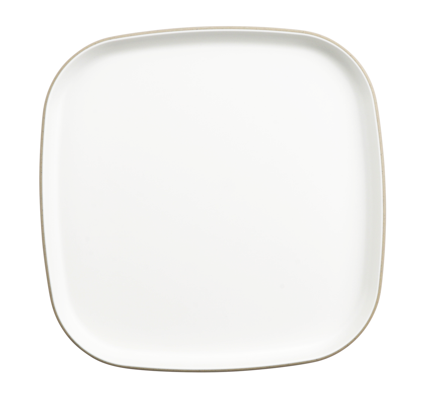 12" hatch touch of honey interior/sandstone exterior square melamine plate, 12"L x 12"W x 1"H, GET, cheforward