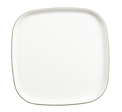 12" hatch touch of honey interior/sandstone exterior square melamine plate, 12"L x 12"W x 1"H, GET, cheforward