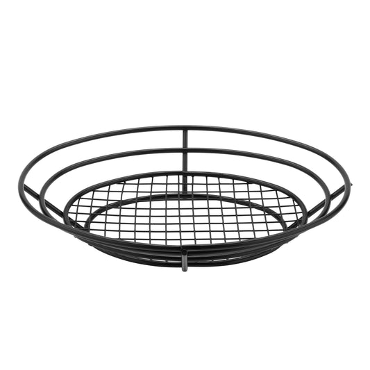 11" x 8" Oval Basket w/ Raised Grid Base, 2.25" Tall