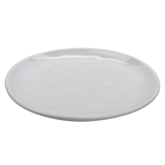 9" Melamine, Irregular Round Coupe Plate, G.E.T. Arctic Mill (12 Pack)