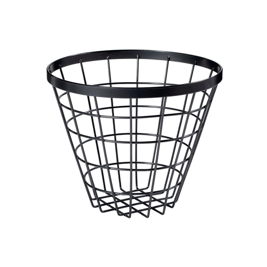 8" Dia., Round Metal Gray Wire Food Serving Basket, 5" tall, G.E.T. Vector