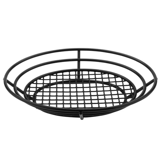11" x 8" Oval Basket w/ Raised Grid Base, 2.25" Tall