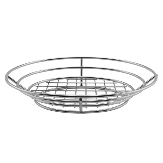 11" x 8" Oval Basket w/ Wide Raised Grid Base, 2.25" Tall