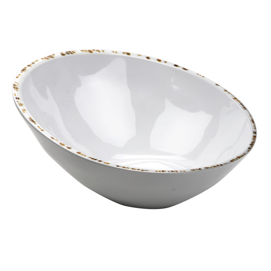 24 oz. Melamine, Irregular Cascading Bowl, (1.3 qt. rim-full), 9.25" Top Dia. 2.75" Tall Front, (4.75" Tall Back), G.E.T. Urban Mill (12 Pack)